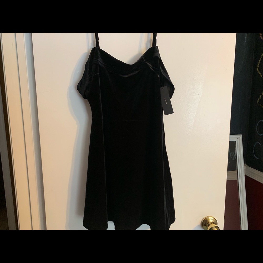 Black Velvet Lulu’s Skater Dress
